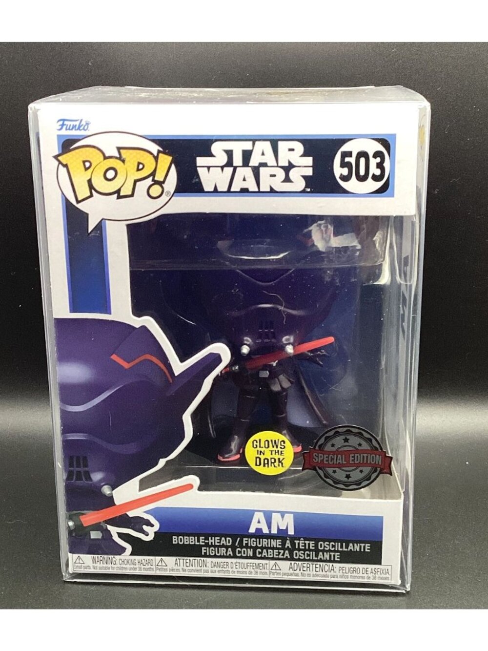 Funko Pop! Star Wars AM Glow Dark Target Exclusive #503 With Protector Brand New